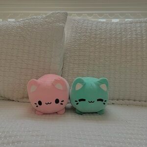 Cute Pink and Mint Cat Plushies